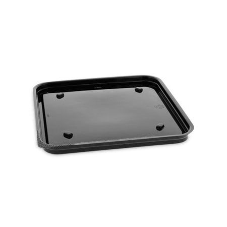 Pactiv RECYCLED PLASTIC SQUARE BASE, 7.5 X 7.5 X 0.56, BLACK, 195PK 75SBASE